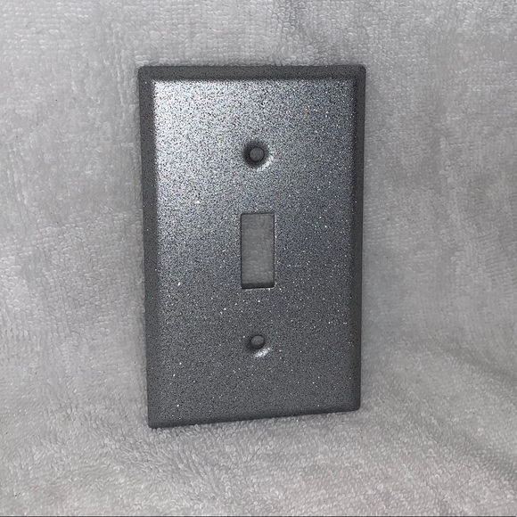 SILVER GLITTER SINGLE TOGGLE LIGHT SWITCH COVER - Picture 5 of 8